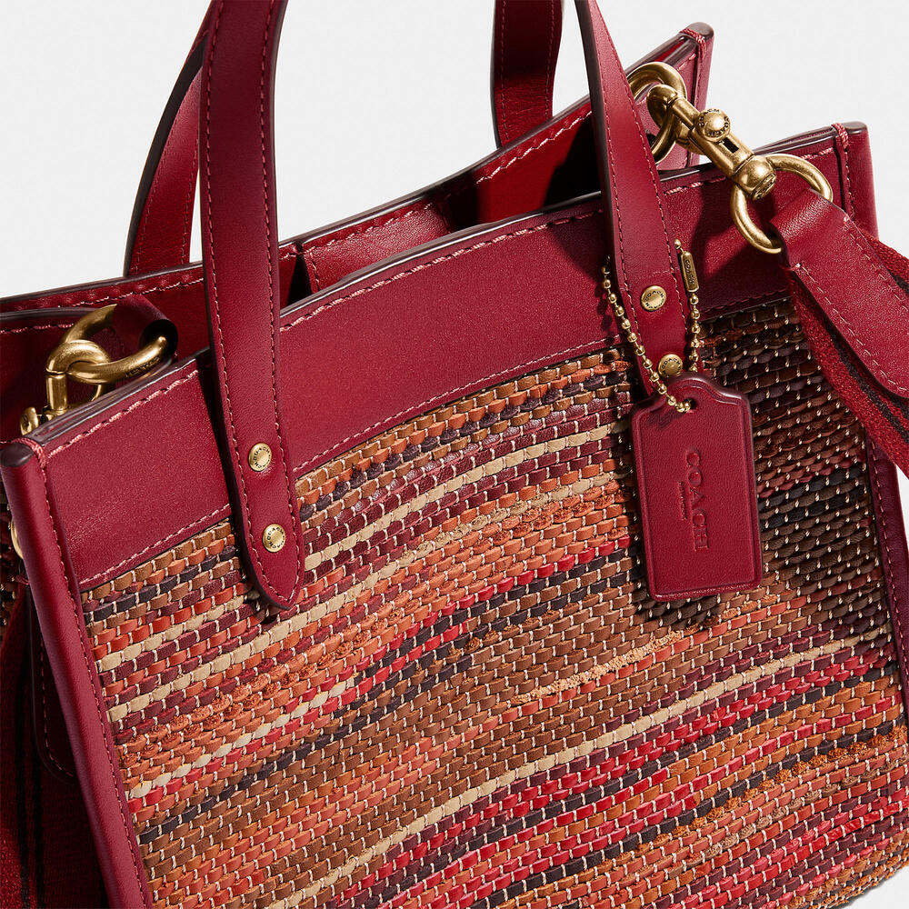 NWT Coach Field Tote 22 In Upwoven Leather - Picture 4 of 7